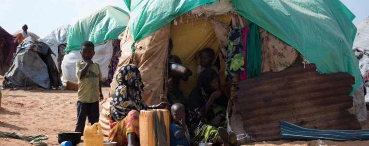 Ein Flüchtlingscamp nahe Kismayo in Süd-Somalia 
